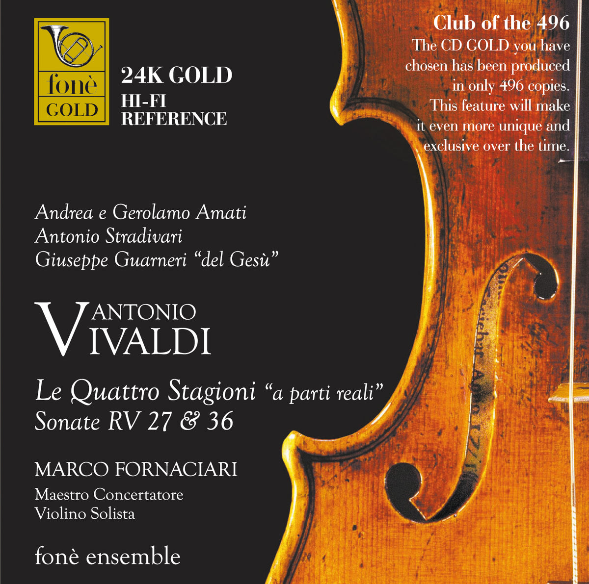 ANTONIO VIVALDI: LE QUATTRO STAGIONI A PARTE REALI | Fornaciari, Fonè Ensamble