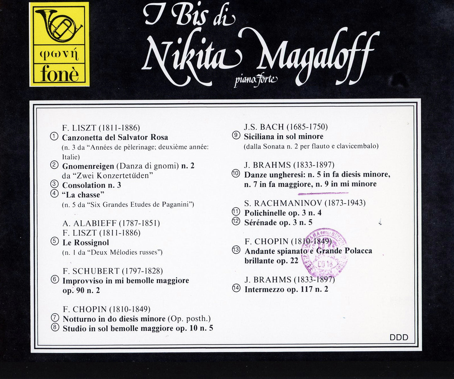 LOS BIS DE NIKITA MAGALOFF | Magaloff