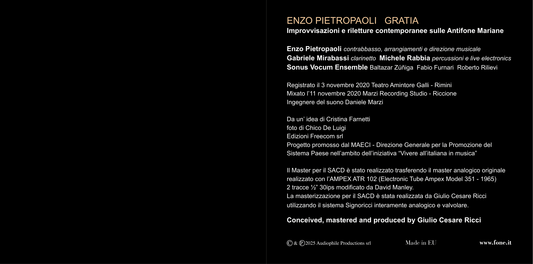 GRATIA | Pietropaoli, Mirabassi, Rabbia, Sonus Vocum Ensemble