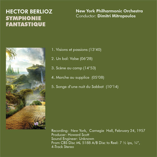 Berlioz Symphonie fantastique — Dimitri Mitropoulos, New York Philharmonic Orchestra — Inlay Capsa Symphōnĭa CS179