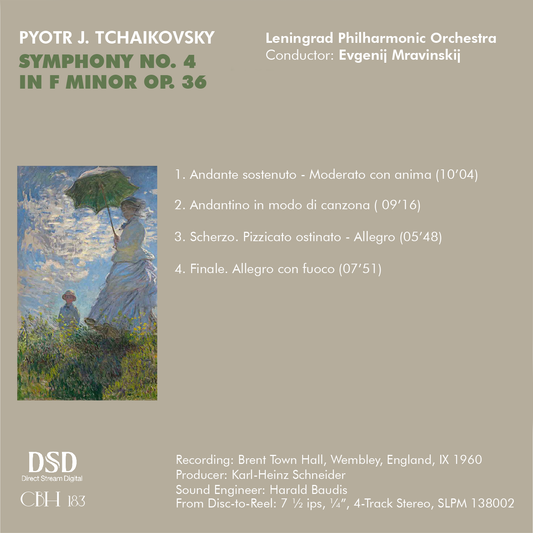 Tchaikovsky Sinfonia n. 4 — Evgeny Mravinsky, Leningrad Philharmonic Orchestra — Inlay Capsa Symphōnĭa CS183