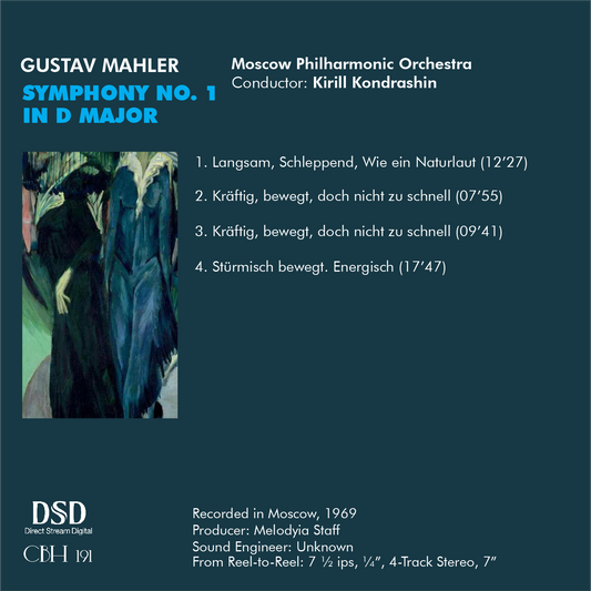 Mahler Symphony No. 1 — Kirill Kondrashin, Moscow Philharmonic Orchestra — Inlay Capsa Symphōnĭa CS191