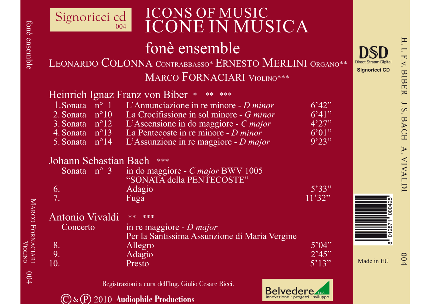 ICONOS EN MÚSICA, FONE ENSAMBLE | Fornaciari, Colonna, Merlini