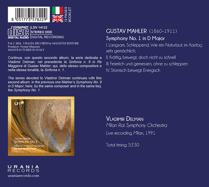 MAHLER, SYMPHONY N. 1 – DELMAN