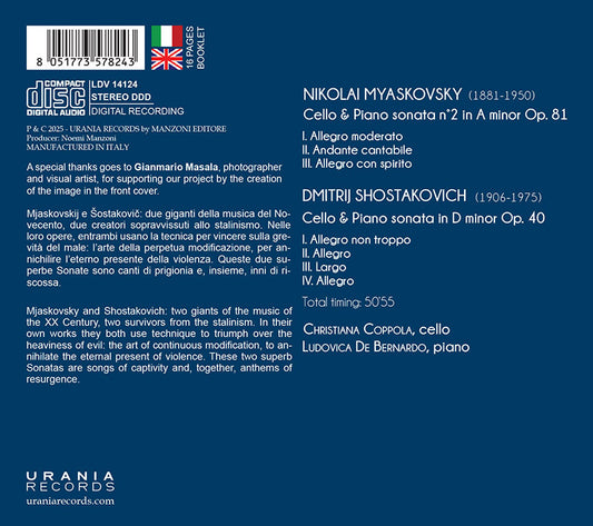 ミャスコフスキー＆ショスタコーヴィチ：チェロ＆ピアノ・ソナタ