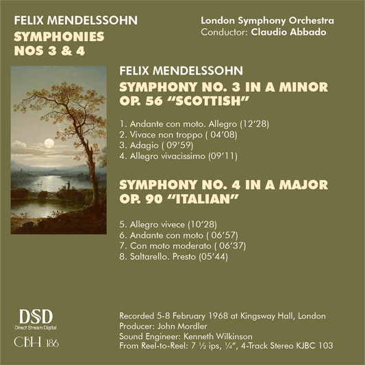Mendelssohn Symphonies Nos. 3 &amp; 4 - Claudio Abbado London Symphony Orchestra