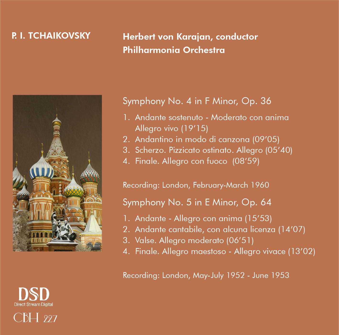 Sinfonía No. 4 & 5 de Tchaikovsky - Herbert von Karajan Orquesta Filarmónica