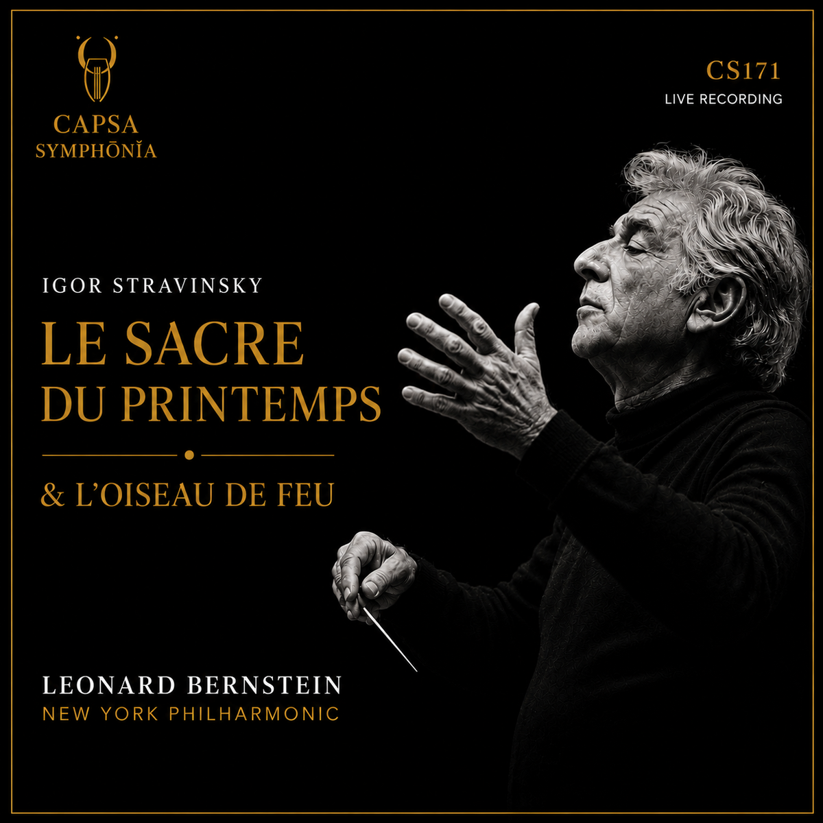 Igor Stravinsky — Le Sacre du printemps e L’Oiseau de feu — Leonard Bernstein, New York Philharmonic Orchestra — Cover Capsa Symphōnĭa CS171