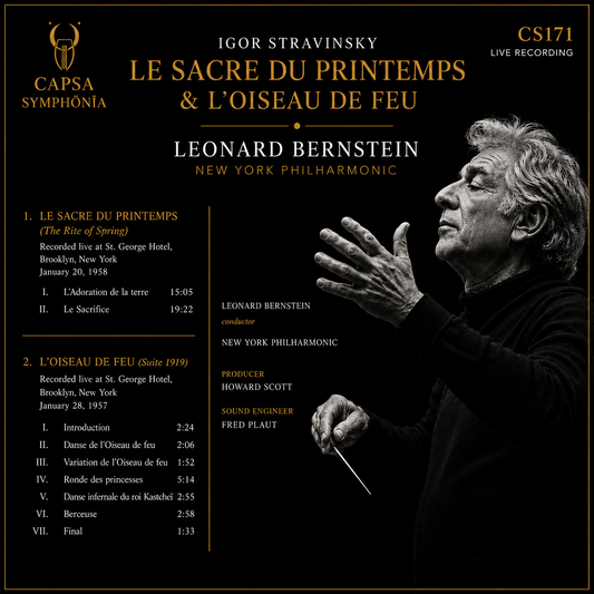 Igor Stravinsky – Le Sacre du printemps e L’Oiseau de feu – tracklist e crediti – inlay Capsa Symphōnĭa CS171