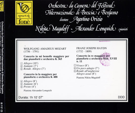 W. A. MOZART, F. J. HAYDN - MAGALOFF, LONQUICH, ORIZIO, Orchestra da Camera del Festival Internazionale di Brescia e Bergamo