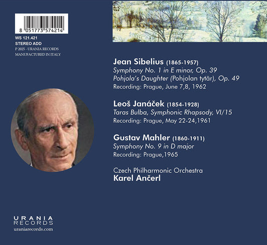 ANCERL CONDUCTS SIBELIUS, JANACEK, MAHLER