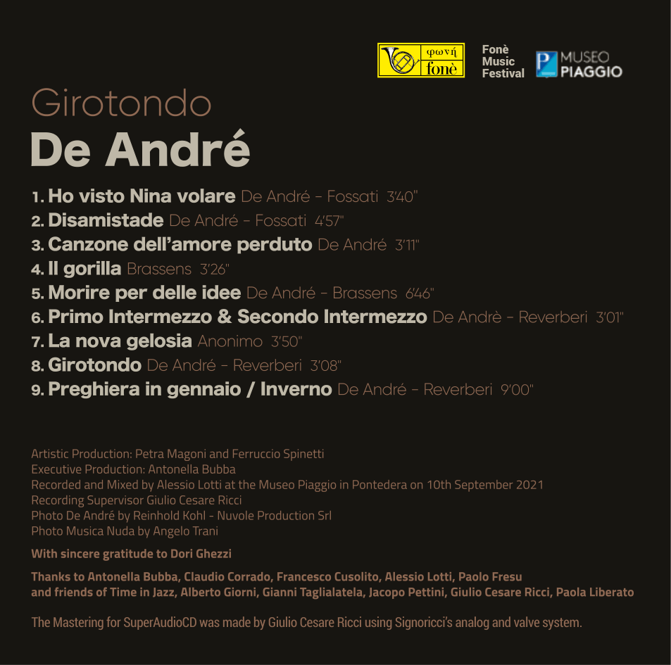 MUSICA NUDA - GIROTONDO DE ANDRÉ| Magoni, Spinetti
