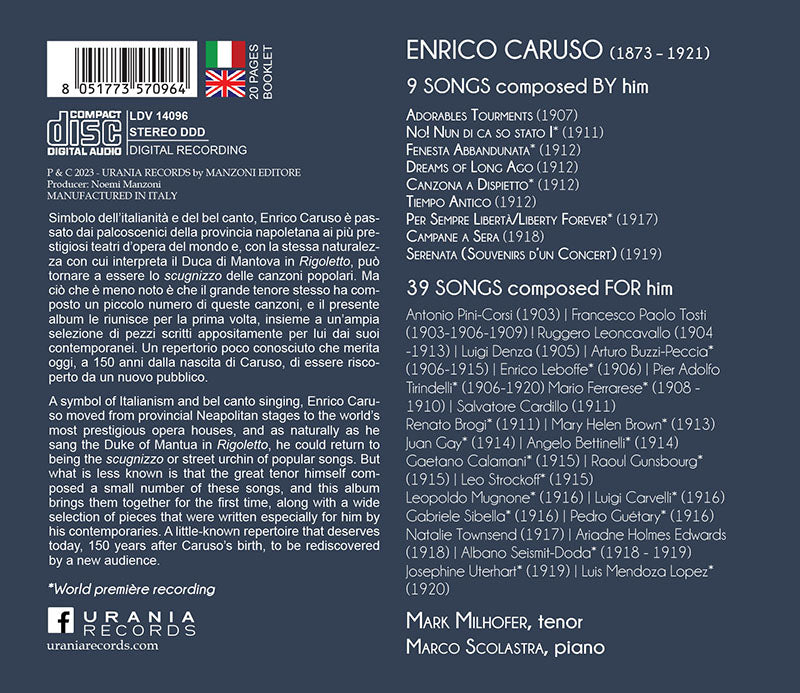 CARUSO: HIS SONGS