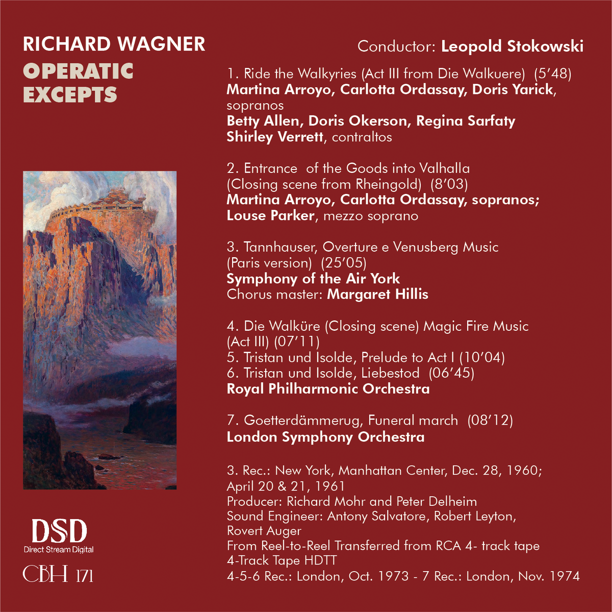 Wagner — Estratti operistici — Tracklist e crediti — Inlay Capsa Symphōnĭa CS172