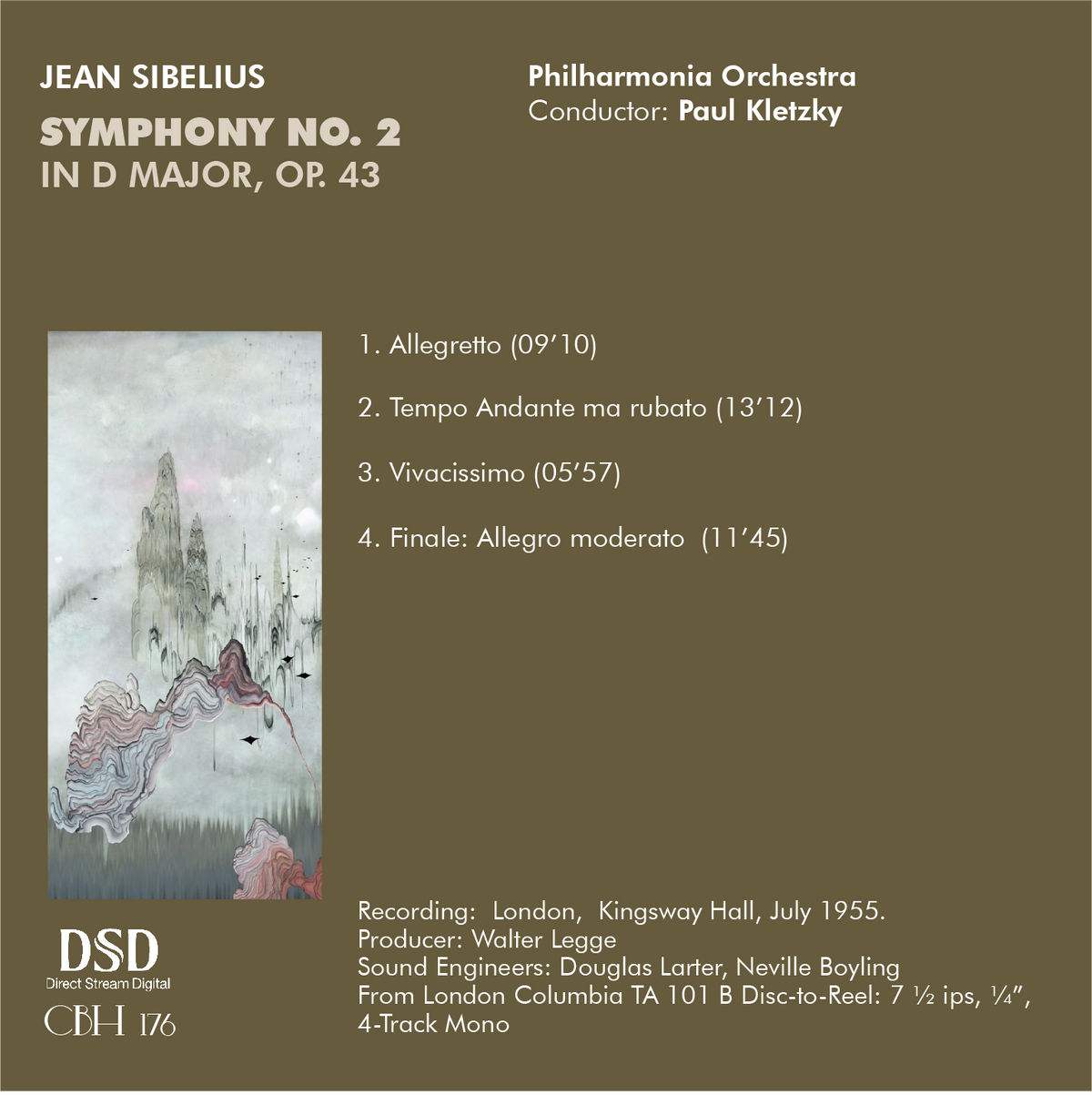 Sibelius Sinfonia n. 2 — Paul Kletzky, Philharmonia Orchestra — Inlay Capsa Symphōnĭa CS176