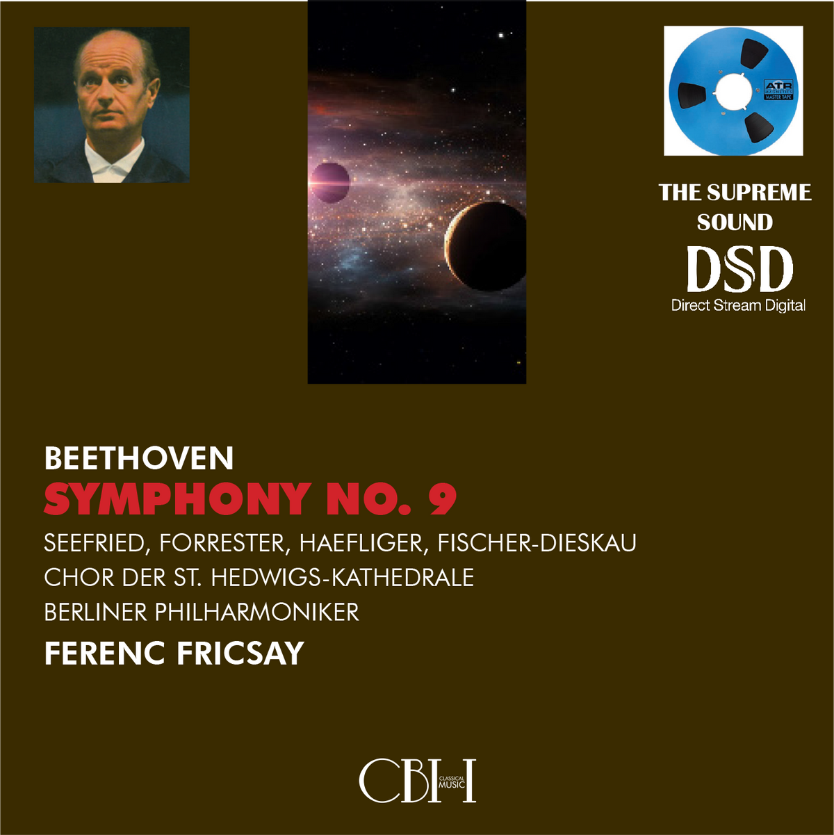 Cover — Beethoven, Sinfonia n. 9 Op. 125 — Ferenc Fricsay, Berliner Philharmoniker — Capsa Symphōnĭa CS181