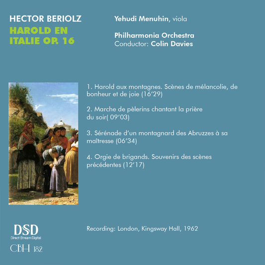Inlay — Berlioz, Harold en Italie Op. 16 — Tracklist e crediti — Capsa Symphōnĭa CS182