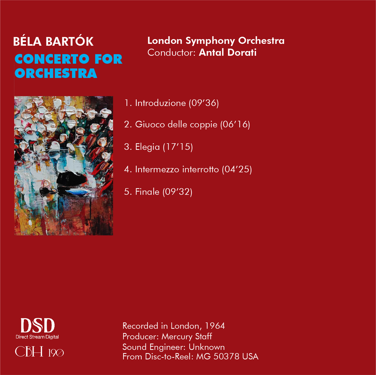 Inlay — Bartók, Concerto per orchestra — Tracklist e crediti — Capsa Symphōnĭa CS190
