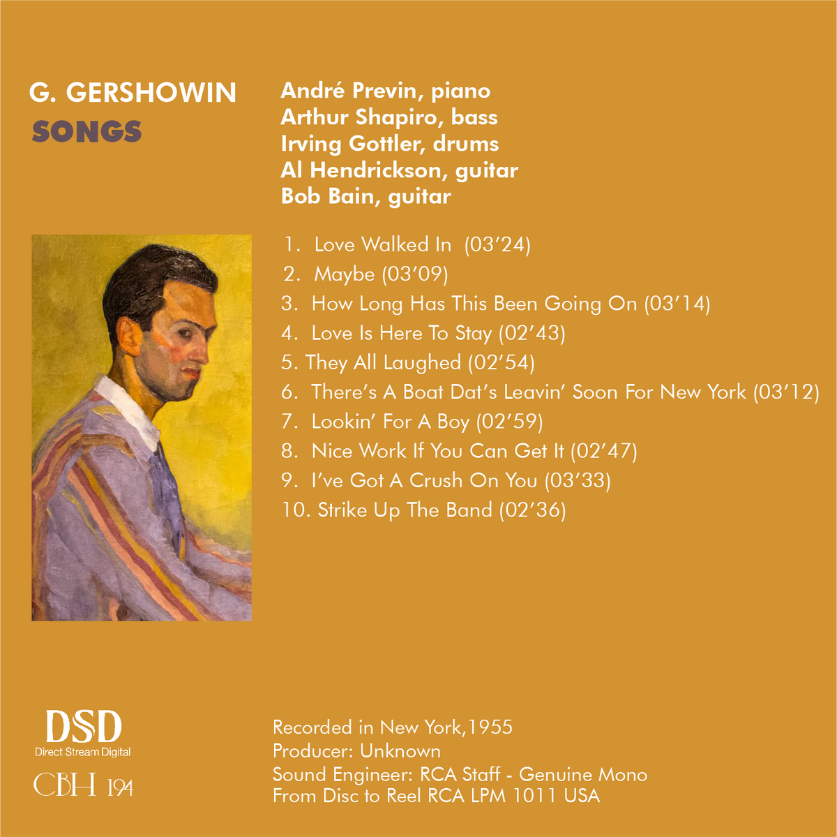 George Gershwin Songs — André Previn — Inlay Capsa Symphōnĭa CS194