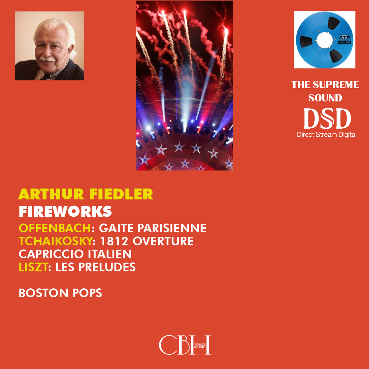Offenbach, Tchaikovsky & Liszt — Orchestral Showpieces; Arthur Fiedler, Boston Pops Orchestra — Cover Capsa Symphōnĭa CS195