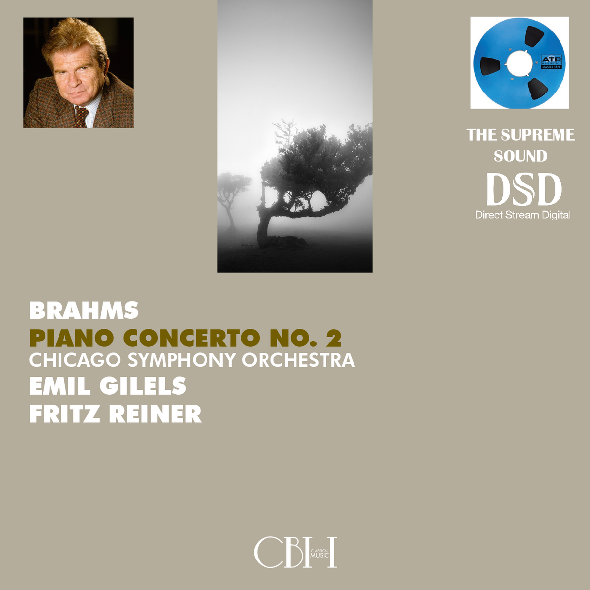 Brahms — Concerto per pianoforte n. 2; Emil Gilels, Fritz Reiner, Chicago Symphony Orchestra — Cover Capsa Symphōnĭa CS198