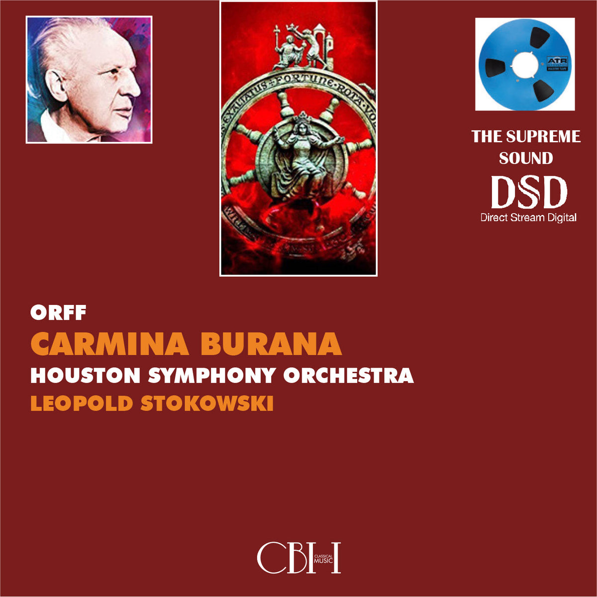 Orff Carmina Burana — Leopold Stokowski, Houston Symphony Orchestra — Cover Capsa Symphōnĭa CS202