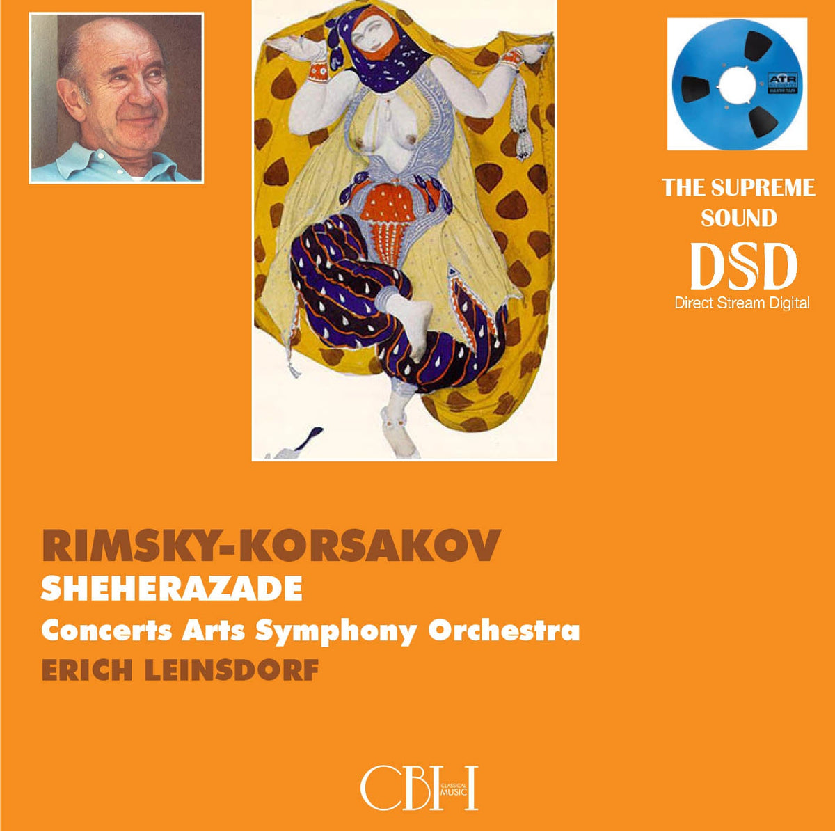 Rimsky-Korsakov Scheherazade — Erich Leinsdorf, Concert Arts Symphony Orchestra, Israel Baker — Cover Capsa Symphōnĭa CS209
