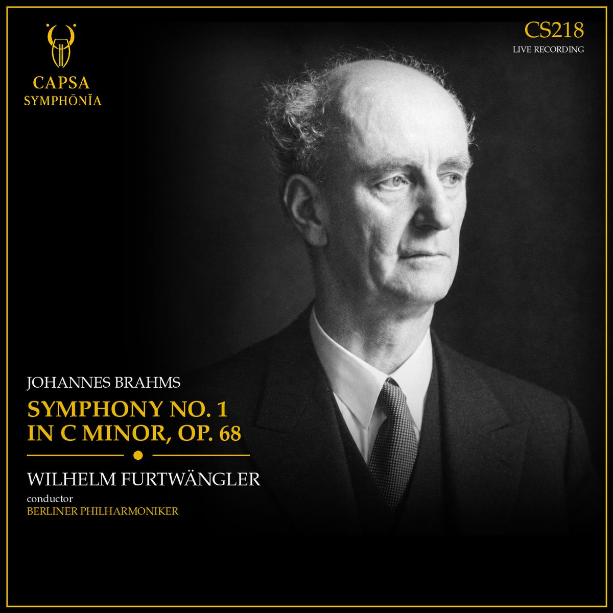 Brahms Sinfonia n. 1 — Wilhelm Furtwängler, Berliner Philharmoniker — Cover Capsa Symphōnĭa CS218