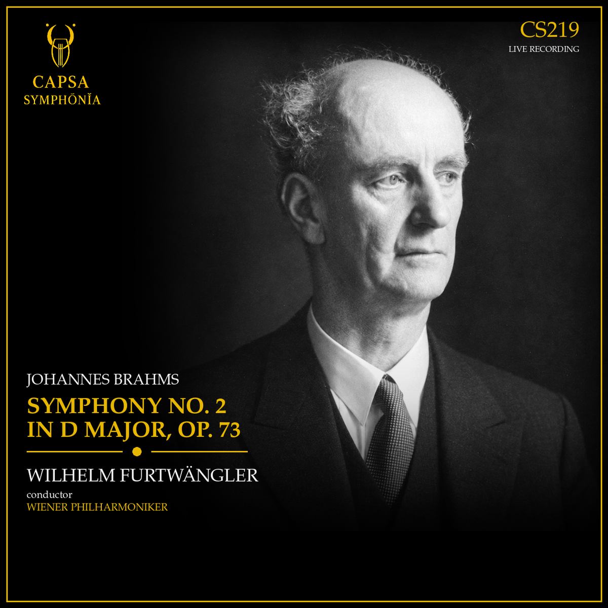 Brahms Sinfonia n. 2 — Wilhelm Furtwängler, Wiener Philharmoniker — Cover Capsa Symphōnĭa CS219