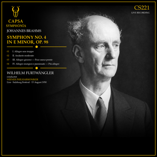 Brahms Sinfonia n. 4 — tracklist e crediti — Inlay Capsa Symphōnĭa CS221