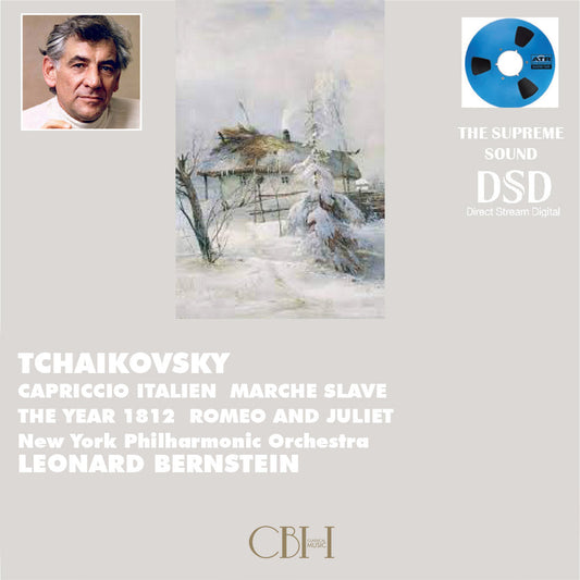 Cover — Tchaikovsky, Capriccio italien, Marche slave, Romeo e Giulietta e Ouverture 1812, Leonard Bernstein, New York Philharmonic Orchestra — Capsa Symphōnĭa CS226