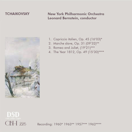 Inlay — Tchaikovsky, Capriccio italien, Marche slave, Romeo e Giulietta e Ouverture 1812, Leonard Bernstein, New York Philharmonic Orchestra — Capsa Symphōnĭa CS226