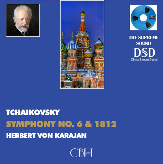 Cover — Tchaikovsky, Sinfonia n. 6 “Pathétique” e Ouverture 1812, Herbert von Karajan, Philharmonia Orchestra — Capsa Symphōnĭa CS228