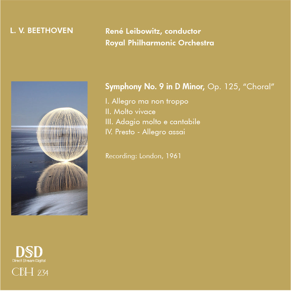 Ludwig van Beethoven, Sinfonia n. 9 — René Leibowitz, Royal Philharmonic Orchestra — Inlay Capsa Symphōnĭa CS234
