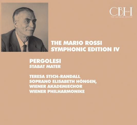 Pergolesi — Stabat Mater, P. 77; Teresa Stich-Randall, Elisabeth Höngen, Mario Rossi, Wiener Philharmoniker — Cover Capsa Symphōnĭa CS519