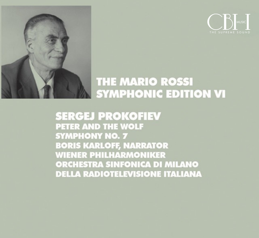 Cover — Prokofiev, Peter and the Wolf e Sinfonia n. 7, Mario Rossi, Boris Karloff — Capsa Symphōnĭa CS521