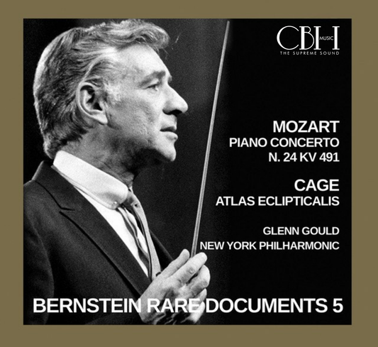 Cover — Mozart Concerto K. 491 e Cage Atlas Eclipticalis, Leonard Bernstein e Glenn Gould — Capsa Symphōnĭa CS533