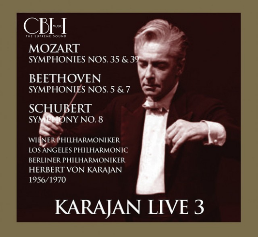 Cover — Mozart, Schubert e Beethoven, Herbert von Karajan — Capsa Symphōnĭa CS536