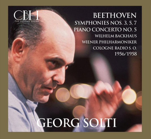 Cover — Beethoven, Sinfonie n. 3, 5 e 7 e Concerto Imperatore live, Georg Solti e Wilhelm Backhaus — Capsa Symphōnĭa CS538