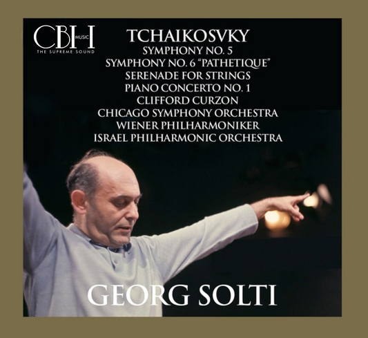 Cover — Tchaikovsky, Sinfonie n. 5 e 6, Serenata e Concerto n. 1 live, Georg Solti e Clifford Curzon — Capsa Symphōnĭa CS540
