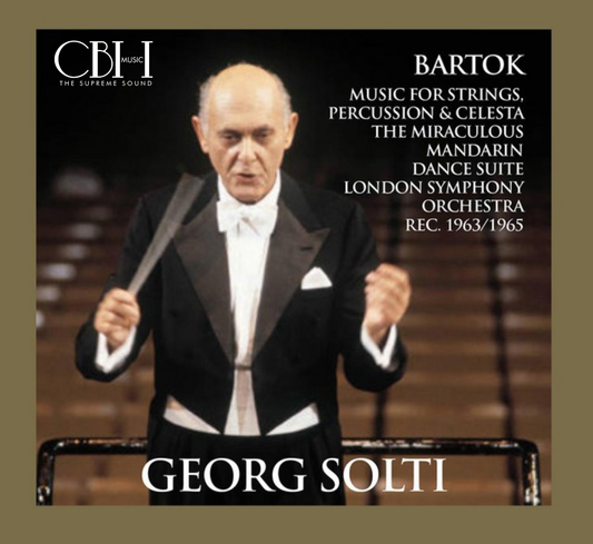 Cover — Bartók, Musica per archi, Mandarino miracoloso e Suite di danze, Georg Solti, London Symphony Orchestra — Capsa Symphōnĭa CS542
