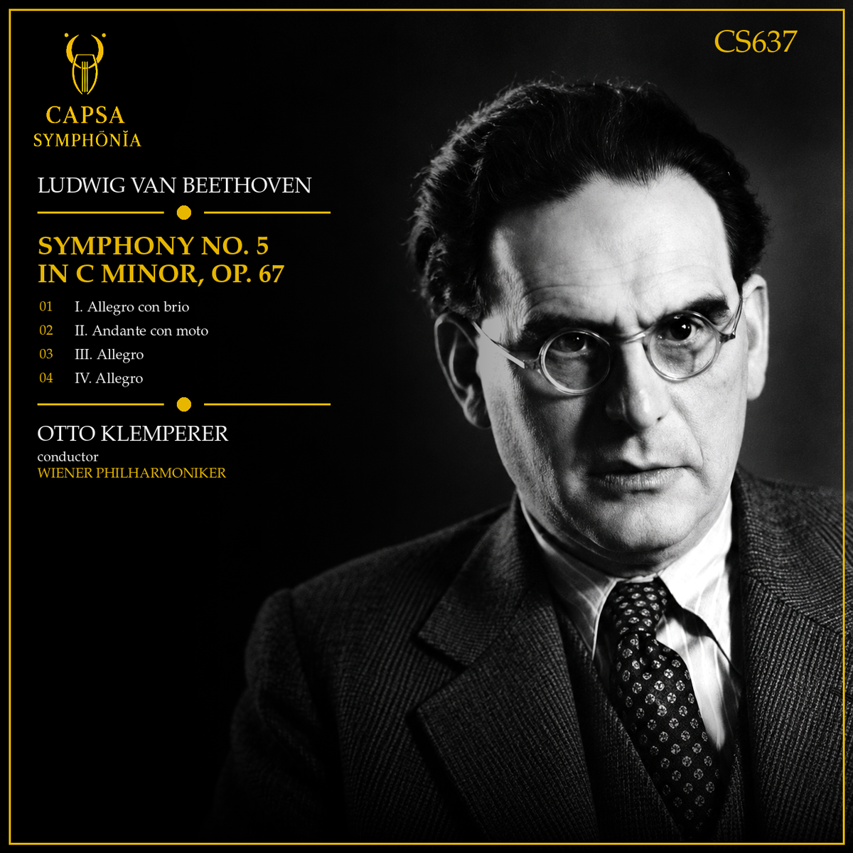 Tracklist e crediti della Sinfonia n. 5 di Beethoven diretta da Otto Klemperer – Wiener Philharmoniker – Capsa Symphōnĭa CS637