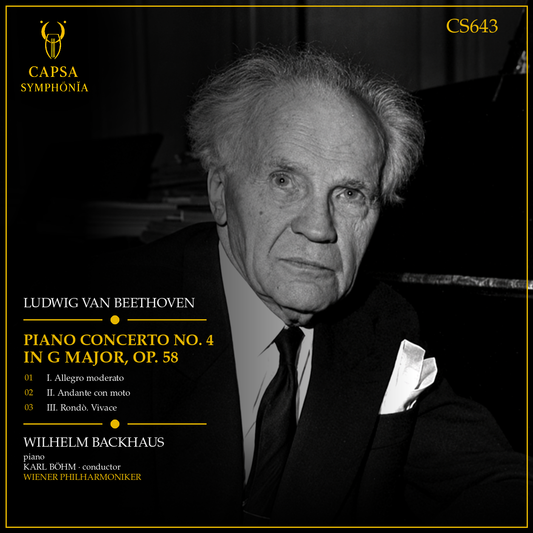 Inlay e tracklist CS643 — Beethoven, Concerto per pianoforte n. 4 — Backhaus, Böhm, Wiener Philharmoniker