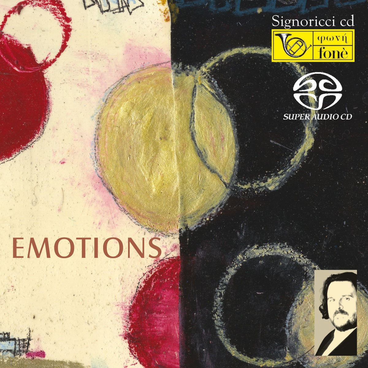 Copertina originale di Emotions, raccolta Fonè con musica classica e jazz, arte di Sara Luna Bertolini