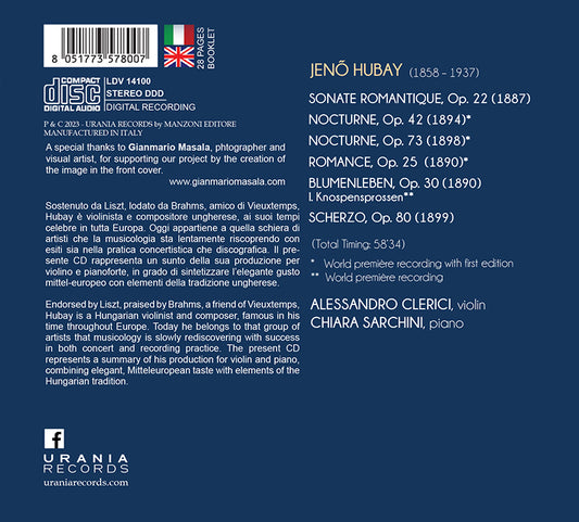 ハブイ: ヴァイオリンとピアノの作品