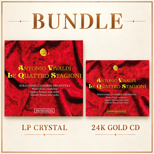 Velut Luna Vivaldi Le Quattro Stagioni bundle: Crystal LP and Masterclone 24K GOLD CD™ covers
